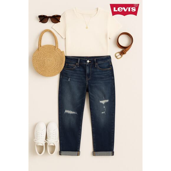 Levi’s Denim Slim & Cuffed Jeans Sz. 22 - Picture 1 of 7